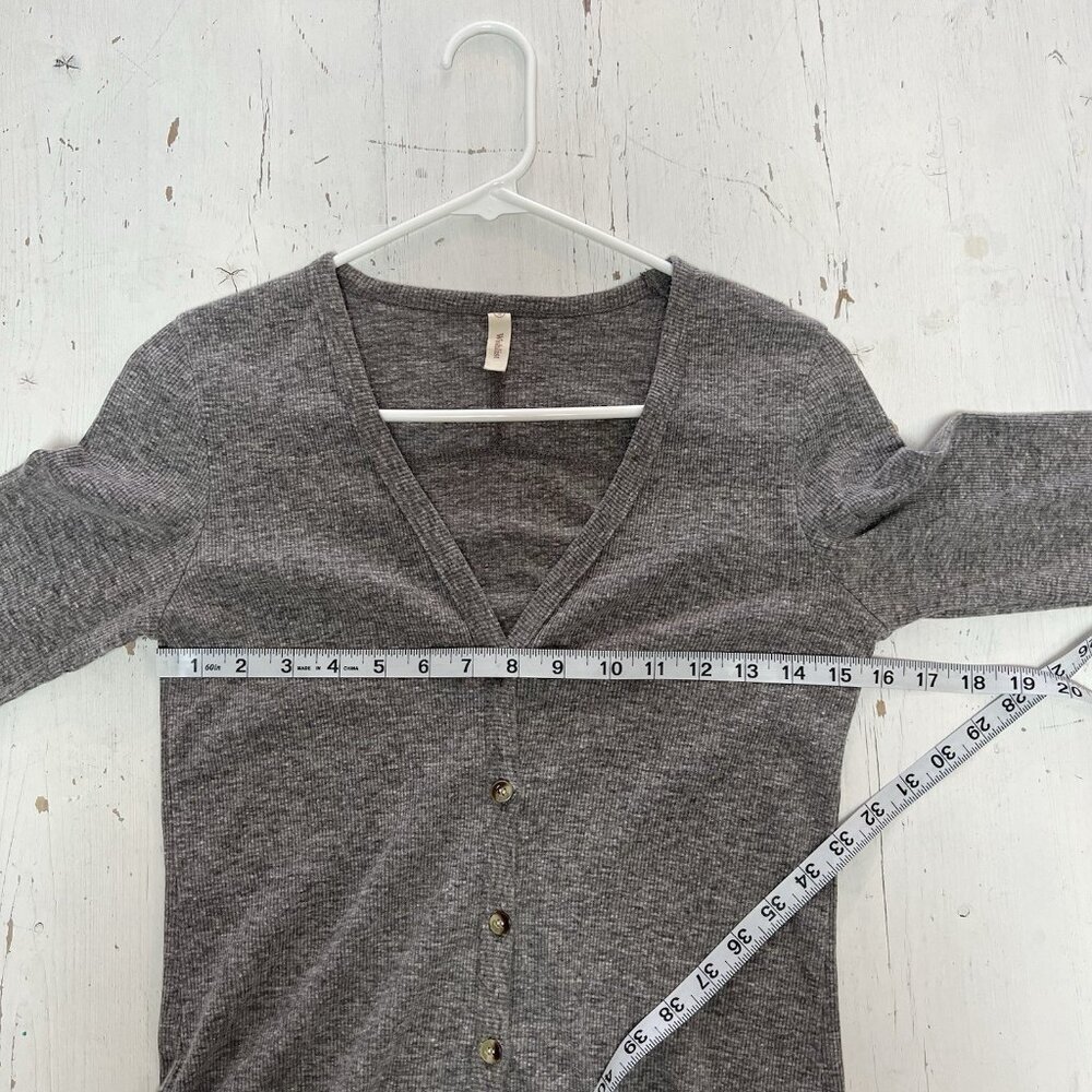 Wishlist cardigan Long Ribbed Sweater Size S High Low Minimalist Lagenlook - Picture 8 of 13